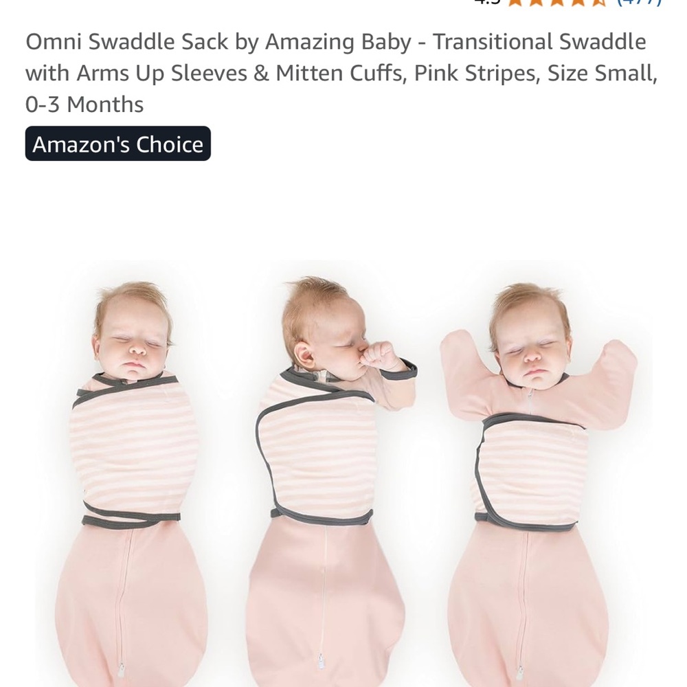 Baby Swaddle Sack - Pink